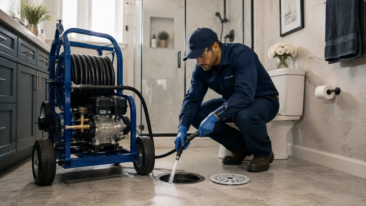 Bathroom Drain Hydro Jetting in Playa Vista