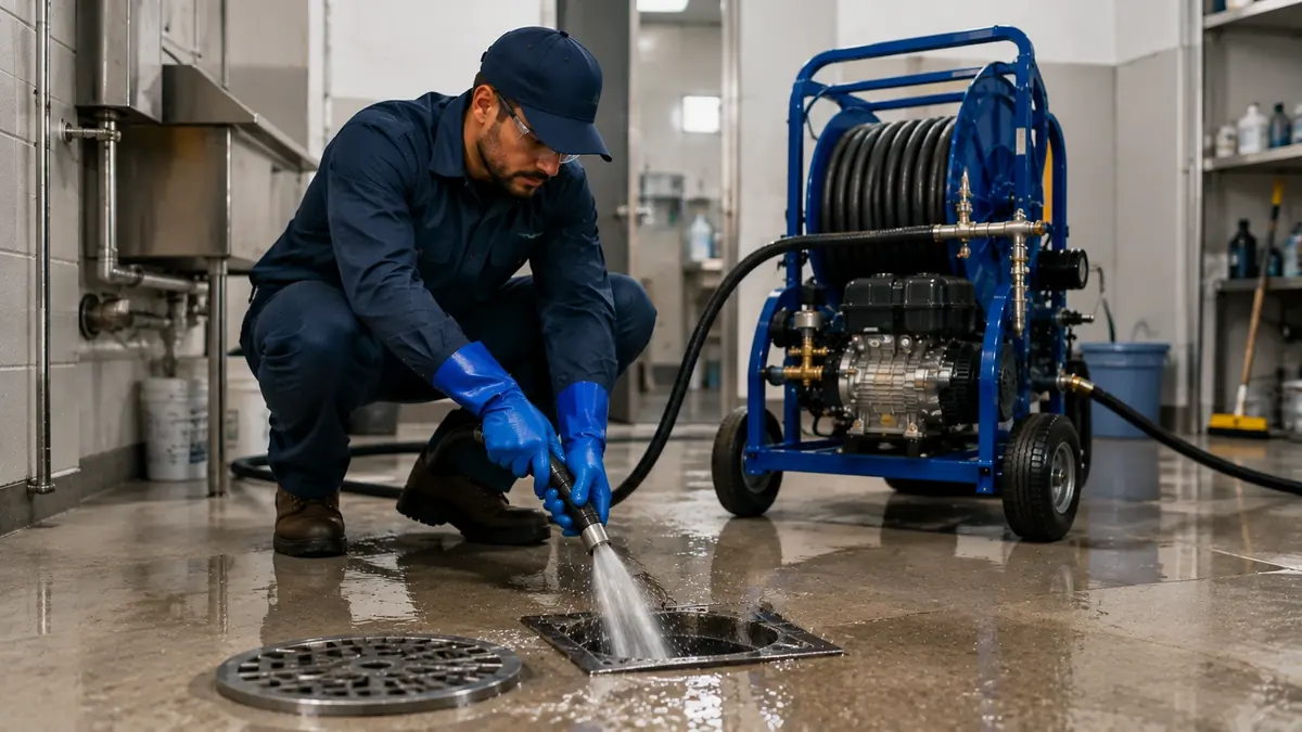 Floor Drain Hydro Jet Cleaning in Playa Vista