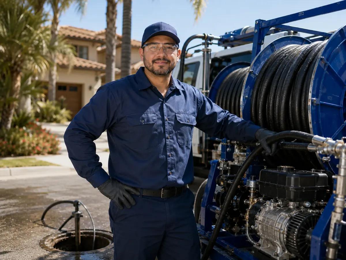 Hydro jet sewer cleaning in Playa Vista