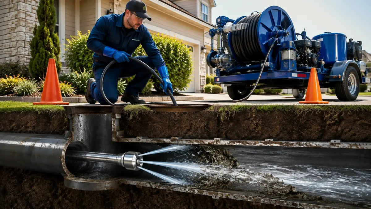 Main Sewer Line Hydro Jet Cleaning in Playa Vista