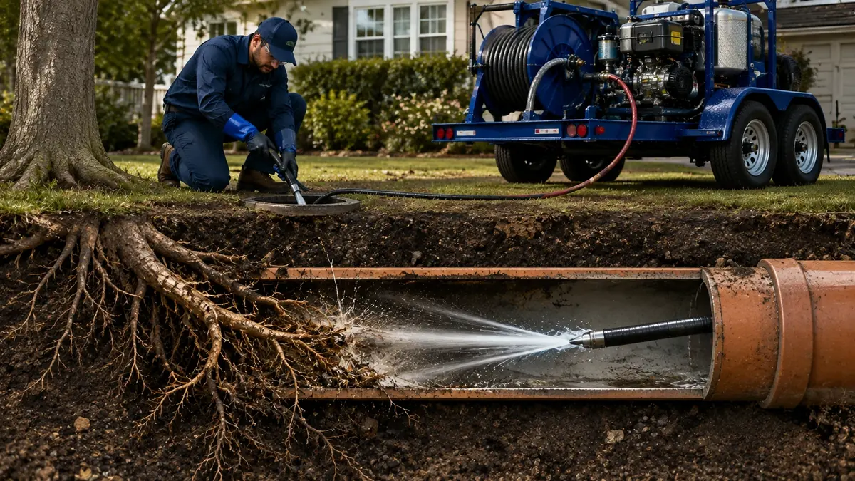 Tree Root Removal with Hydro Jetting in Playa Vista